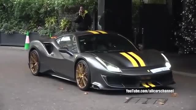 外国道路实拍时尚跑车强劲的动