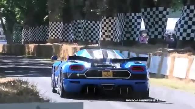 超级跑车国外实拍展示，帅气的尾