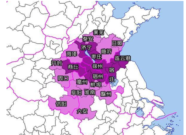 苏北地区最大的城市是淮海省省会现成为一个三线城市