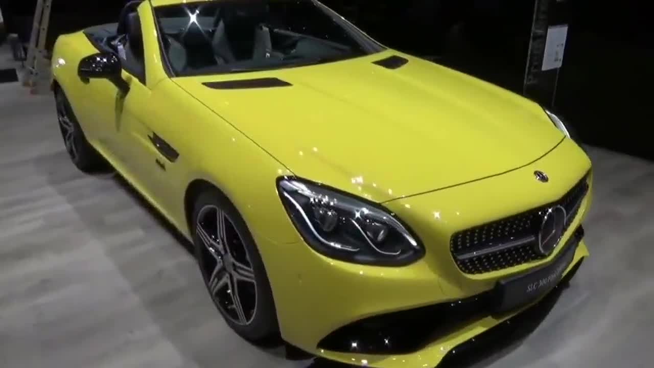 2020款奔驰SLC300敞篷车实车展示，外观与内饰高清实拍