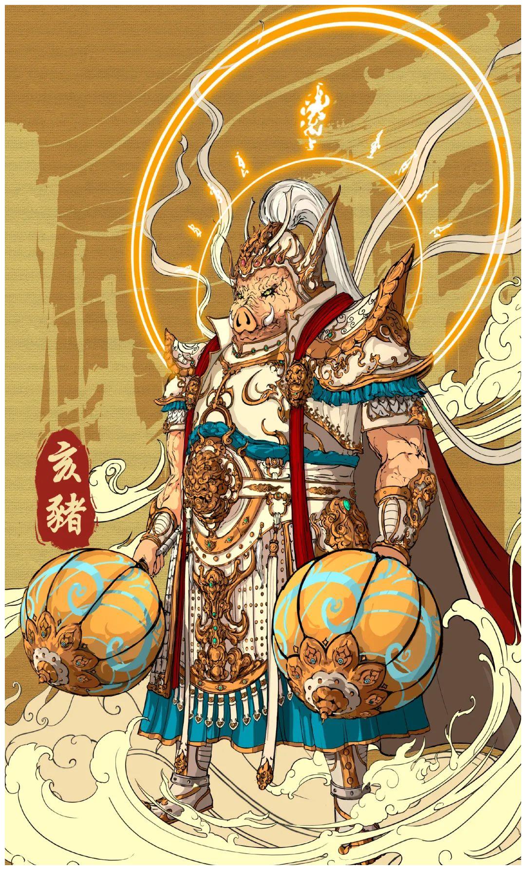 古风插画|十二生肖守护神,堪称视觉盛宴!