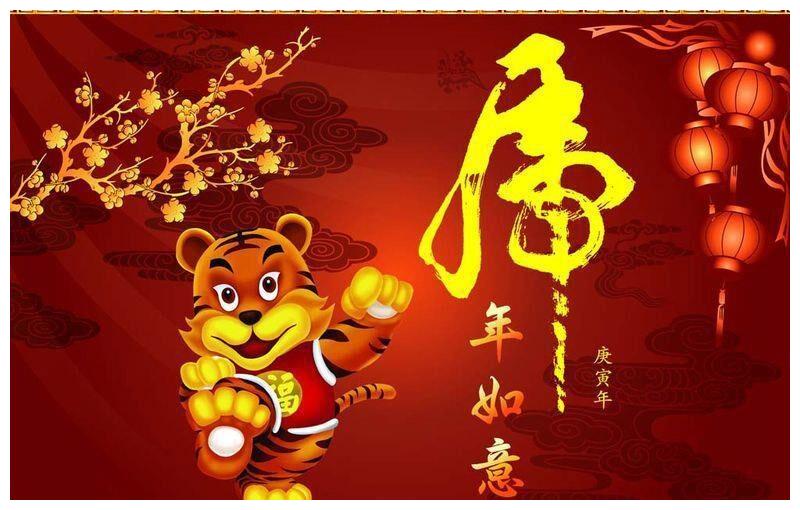 新春快乐虎年大吉虎虎生威虎年躺寅