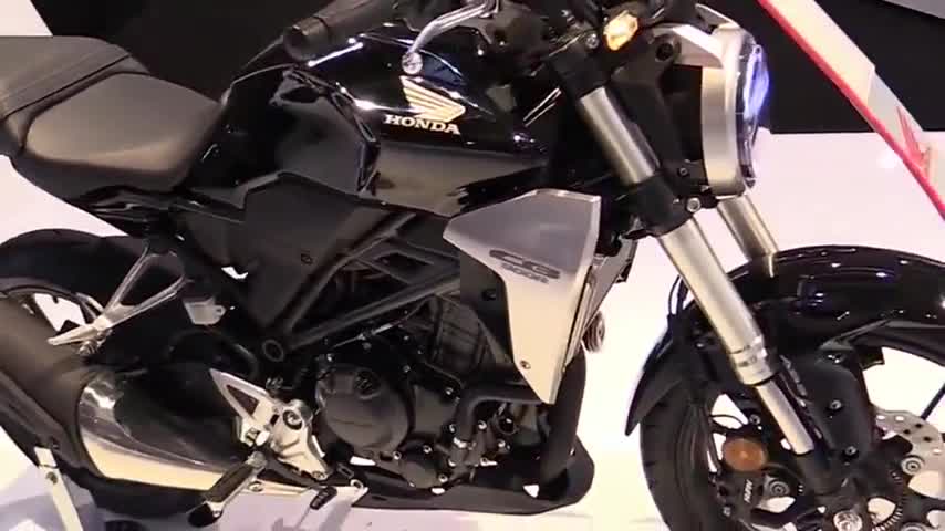 车展本田CB300R，这可以成为地表最强单杠车，肌肉感太厚实了