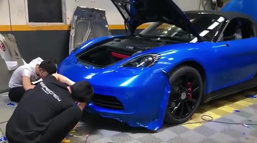 爱车养护，宝马改色贴膜电光金属