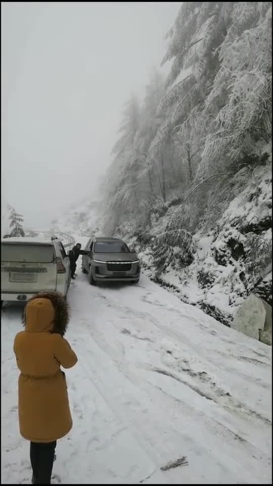 下雪天路面结冰打滑，理想One掉沟里去了！