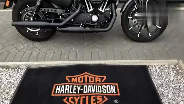 实拍哈雷经典车型883,外观声浪全