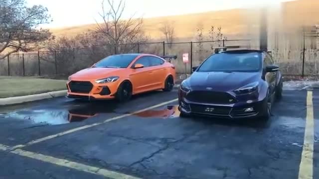 实拍改装现代领动，气势不输一旁