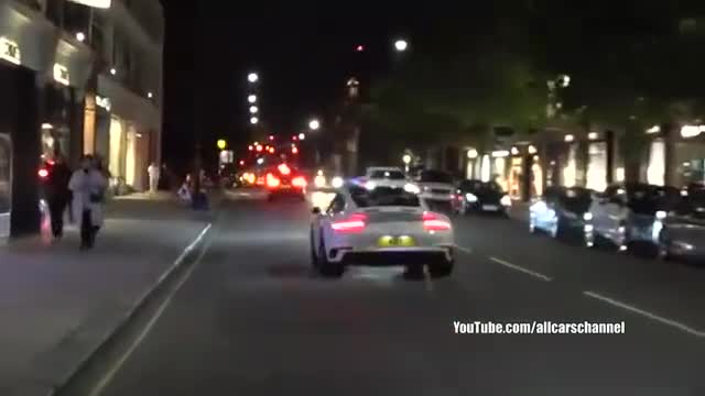 海外超跑实拍感受到大灯散发的