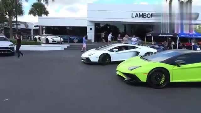 实拍国外超跑聚会，场面宏大，各种