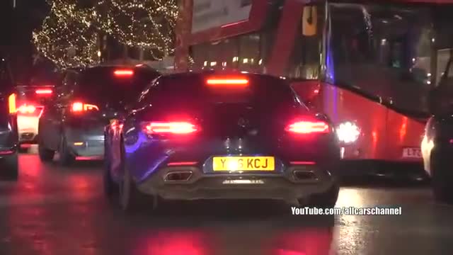 实拍跑车伦敦街头游行性能感不