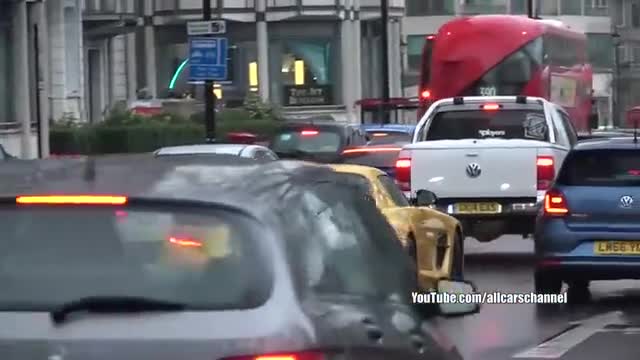 伦敦实拍豪华跑车展示拥有稳定