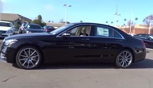 奔驰S450黑色高配版到货，详细了