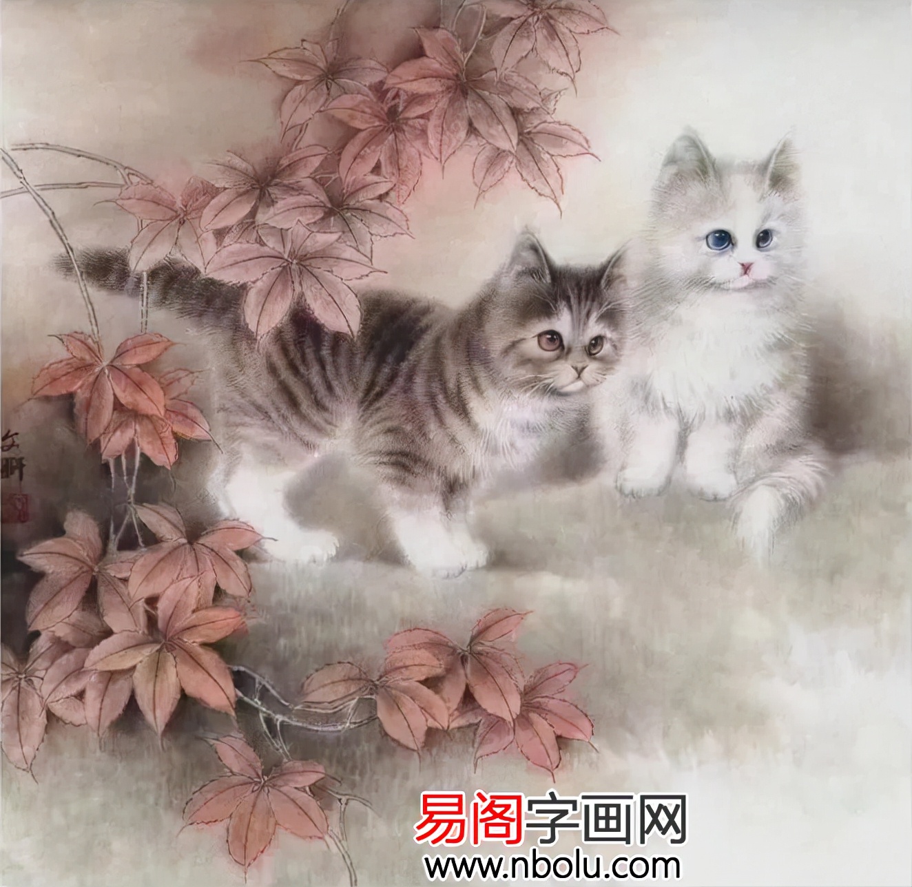 秦文轩猫咪画: 生动可爱,灵性十足