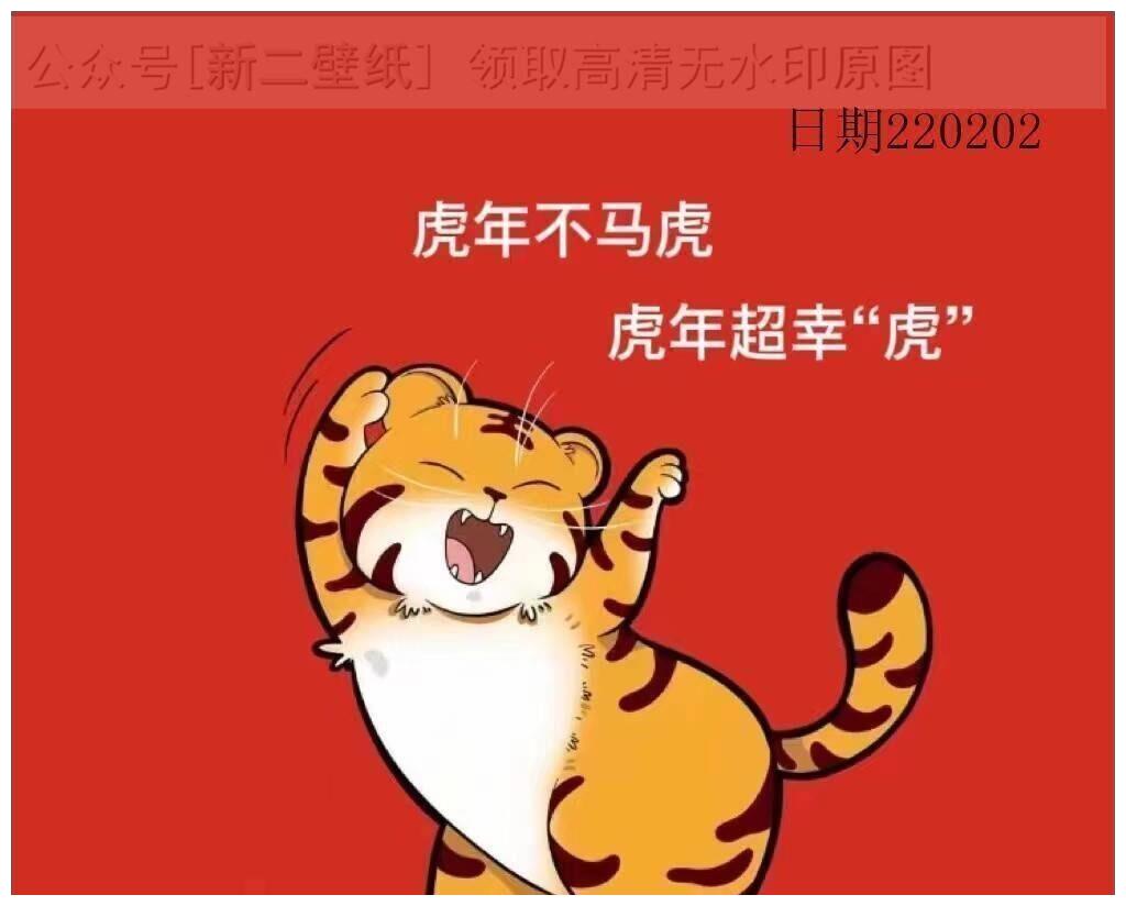 虎年不马虎虎年超幸福图片背景图壁纸原图高清朋友圈封面