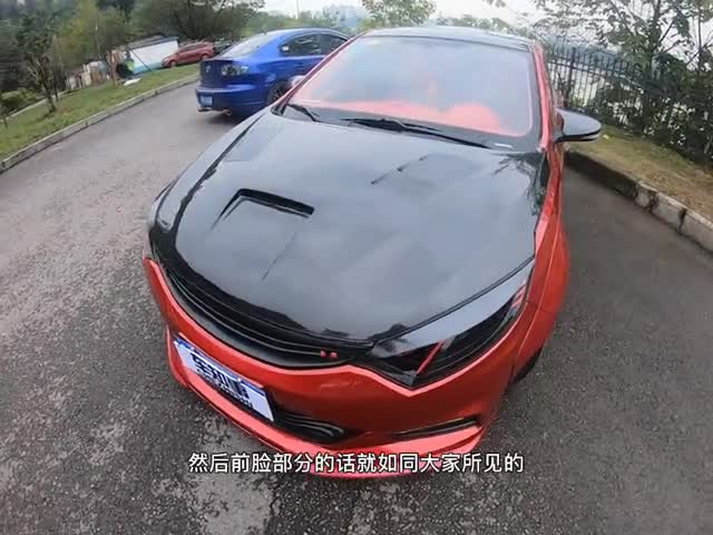 实拍改装逸动较为素颜的车头配上定制碳纤维机盖