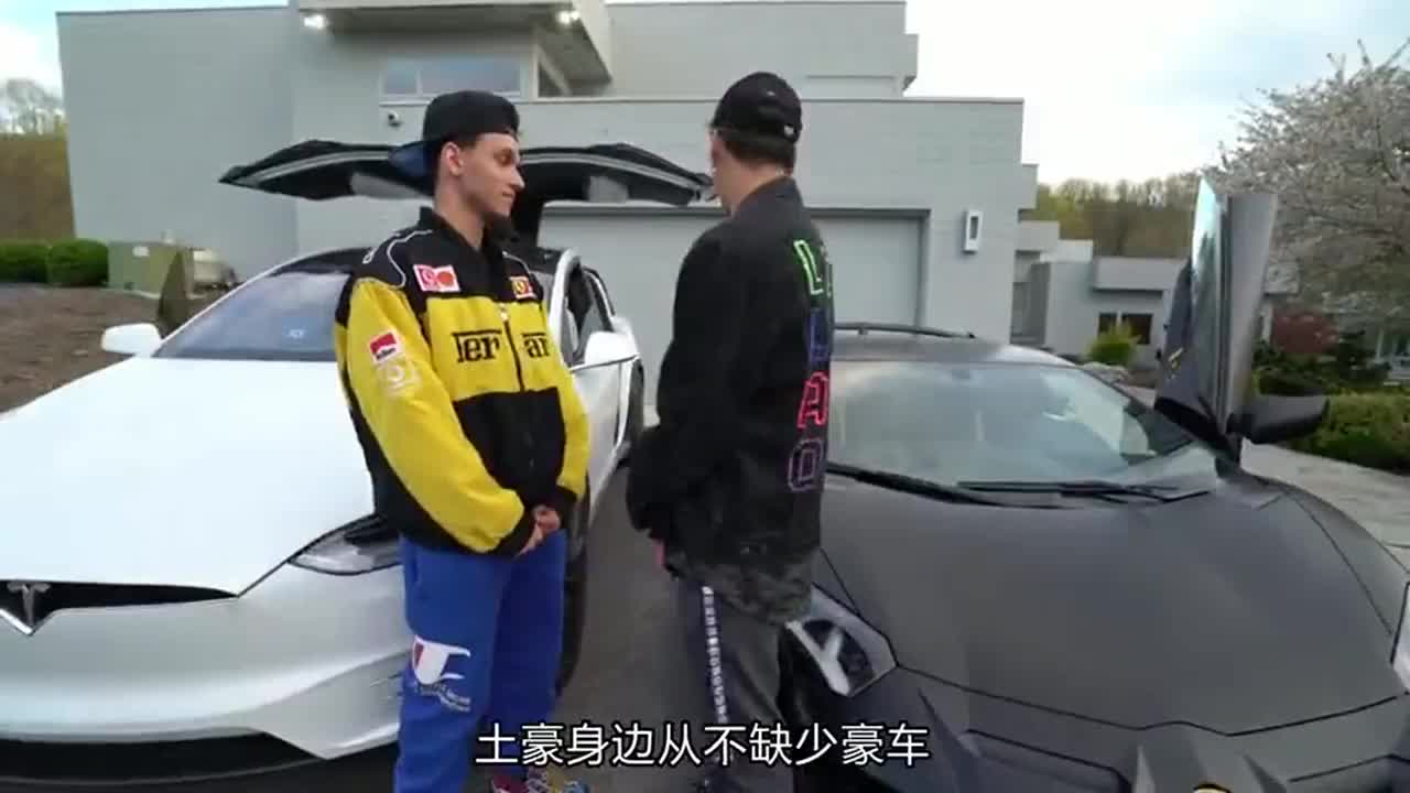 当特斯拉遇到兰博基尼大牛，打赌1万美金，不服就是干！