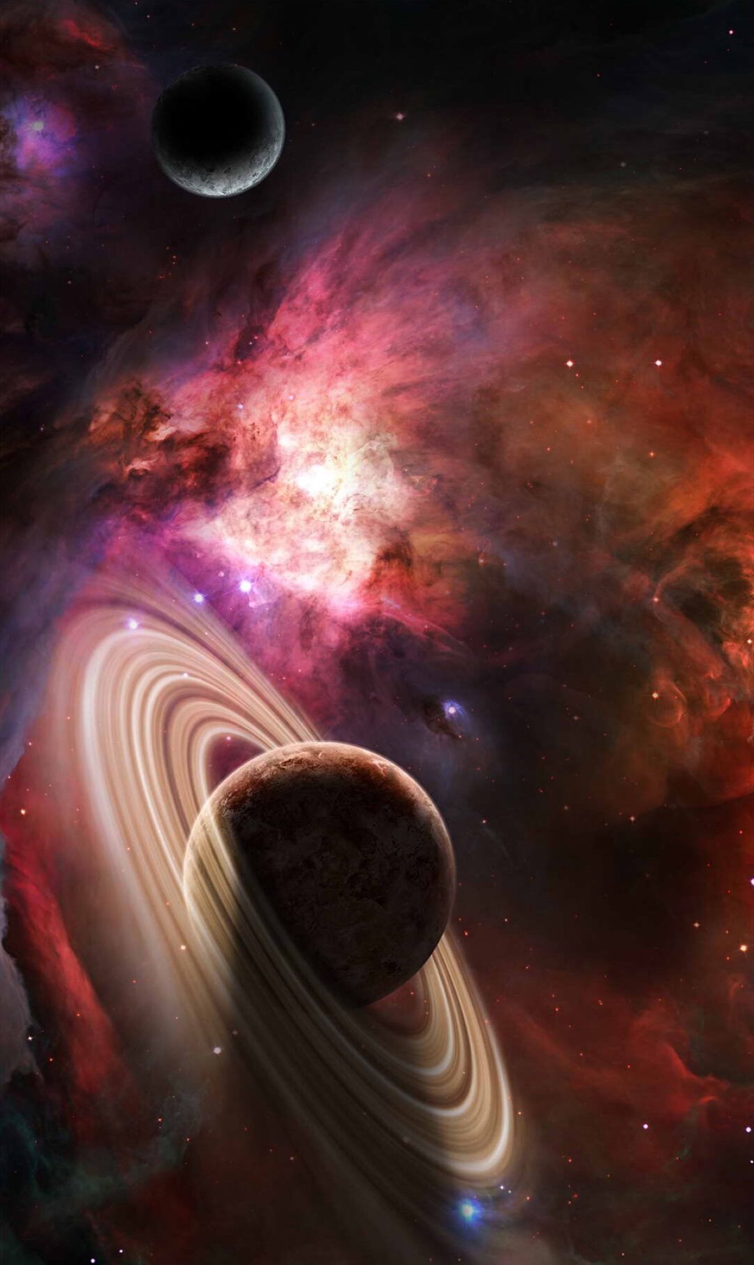 "最美银河"太阳系行星 可做手机壁纸