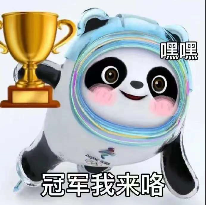 一组冰墩墩的萌图承包你2022年的表情包