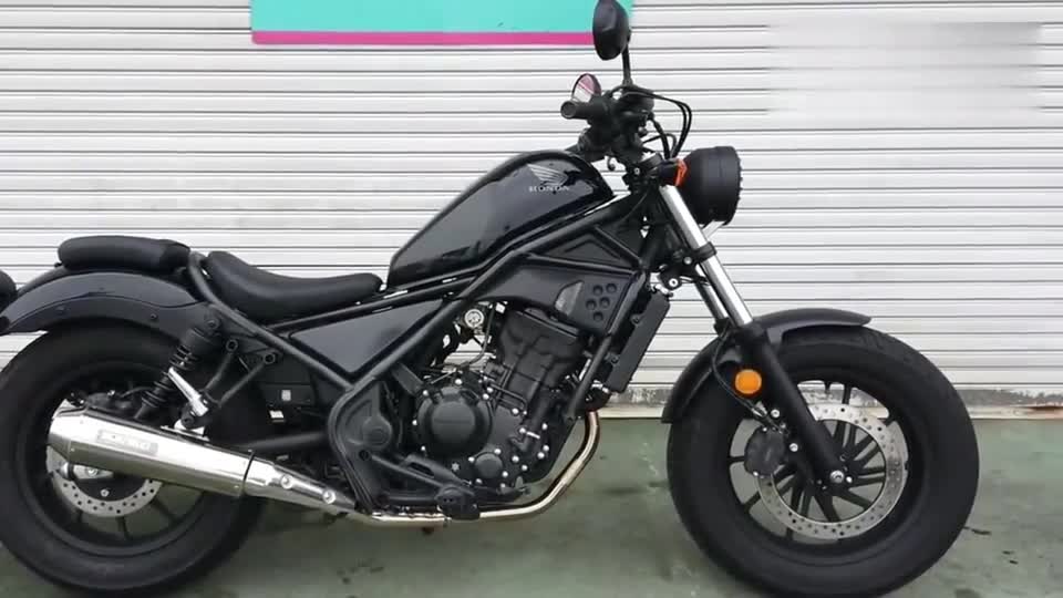 本田Reble250单缸摩托车，外观细节声浪实拍