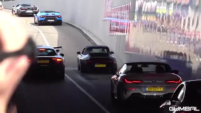 外国跑车实拍，它们的加速声浪非