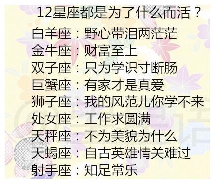 12星座哪方面最厉害?