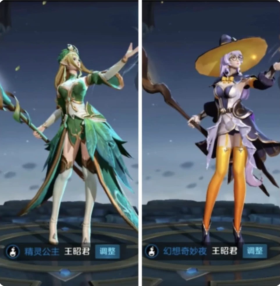 王昭君两款皮肤对比,良心伴生输给了秒杀皮肤?玩家:幸好没错过
