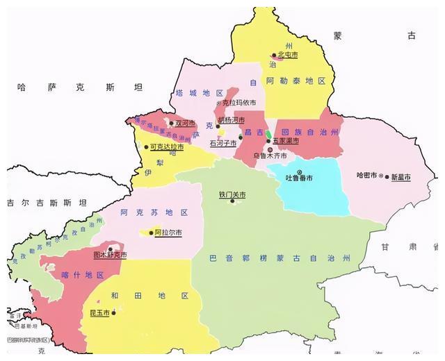 中国地理:新疆维吾尔自治区(自治区直辖县级市2)