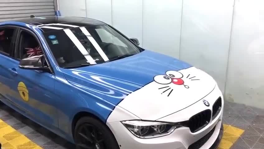 宝马改机器猫的车衣，有喜欢的吗