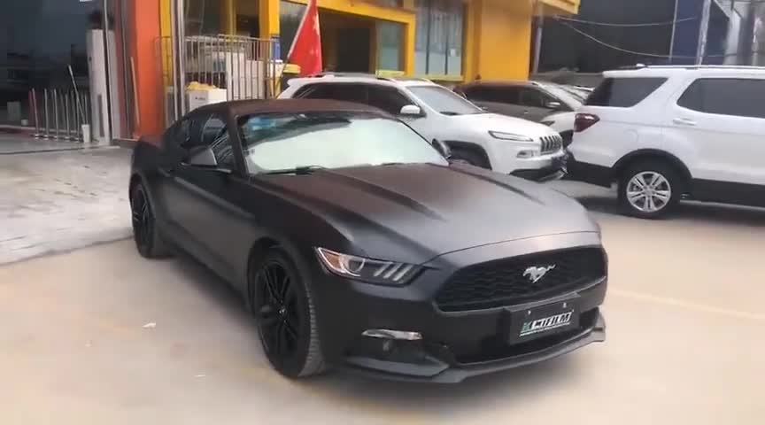 爱车养护，福特野马改色贴膜电光