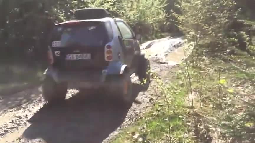 老外改装奔驰Smart上山，买菜车变身小钢炮，这比五菱都猛！