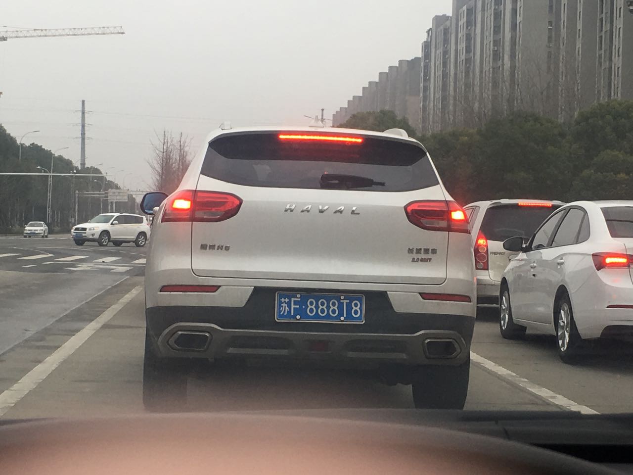 南通开发区街头实拍车牌靓号