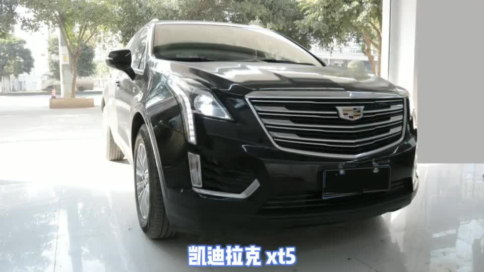 成都天一车灯实拍凯迪拉克XT5车灯改装激光LED双光透镜大灯效果