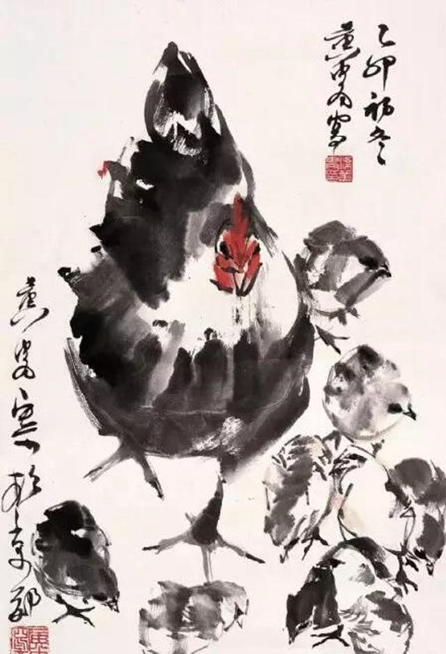 "昂然大雄鸡,高冠紫沉羽",且观三大画家笔下的国画鸡