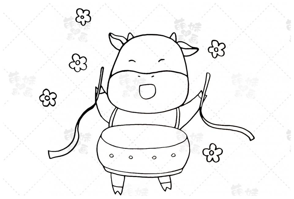 牛年大吉!学画8只小牛简笔画,简单又可爱,可收藏备用