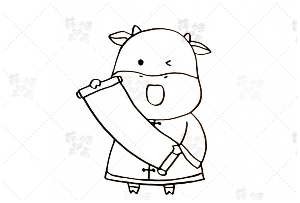 今年是牛年,萌妹老师祝大家牛年大吉!牛气冲天!