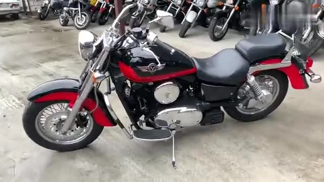 川崎火神1500实车展示，拖拉机般的怠速声，霸气十足！