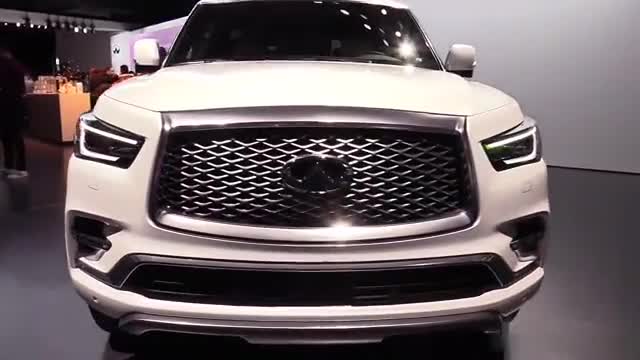 全新英菲尼迪QX80豪华SUV亮相海外车展，内部空间超大