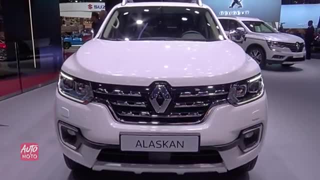 车展实拍新款雷诺阿拉斯加皮卡车细节，这车不光可以拉货还能越野