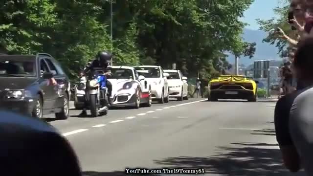 国外实拍魅力跑车展示，运动感不