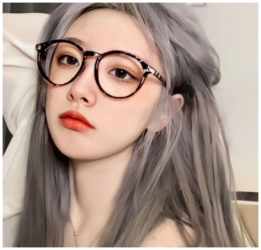 头像|戴眼镜系列真人女头