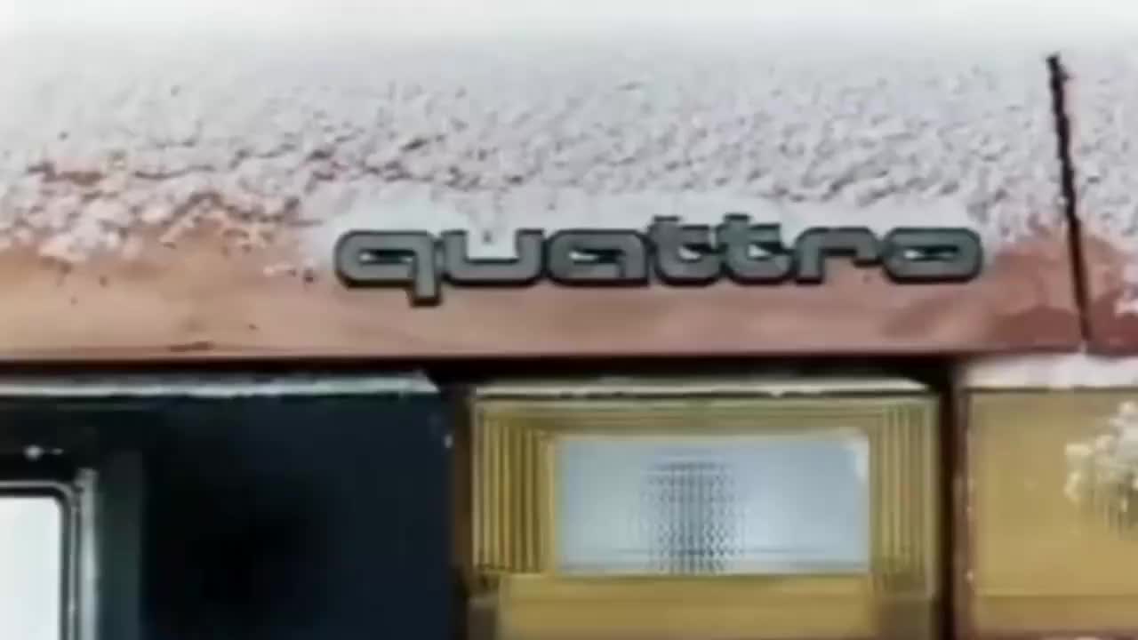 十几年前奥迪quaatro的广告这才叫实力