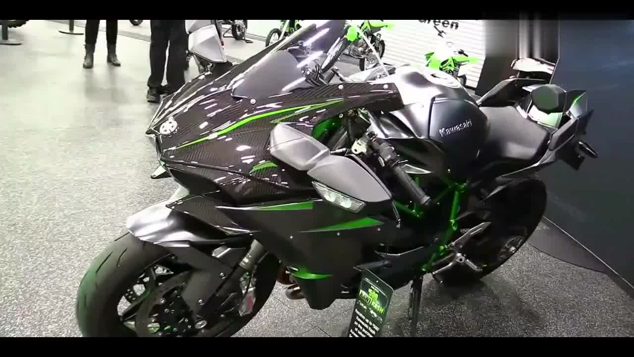 机车2019新款忍者h2超炫酷外观车展展示