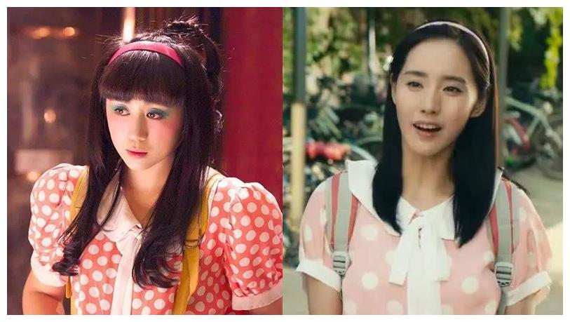 左为马丽饰演的马冬梅,右为王智饰演的秋雅马冬梅为了对夏洛投其所好