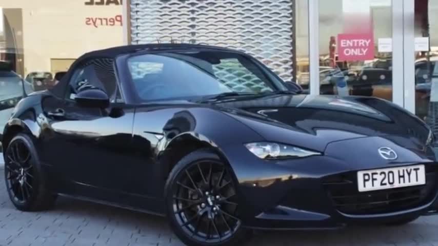 马自达新MX-5实拍！搭2.0L引擎配黑色软顶敞篷