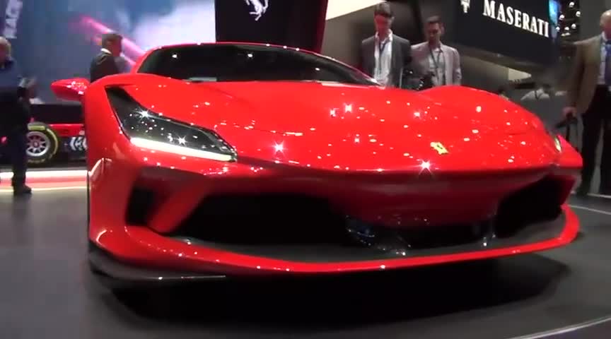 车展实拍全新法拉利F8超跑细节，有多少人喜欢这车