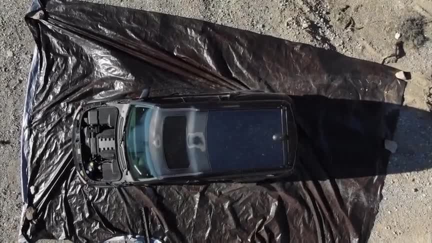 实拍：测试看路虎汽车能不能接住坦克一炮，威力太大！