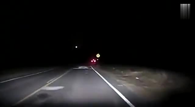 深夜惊魂的一刻实拍小鹿突然袭击越野车司机