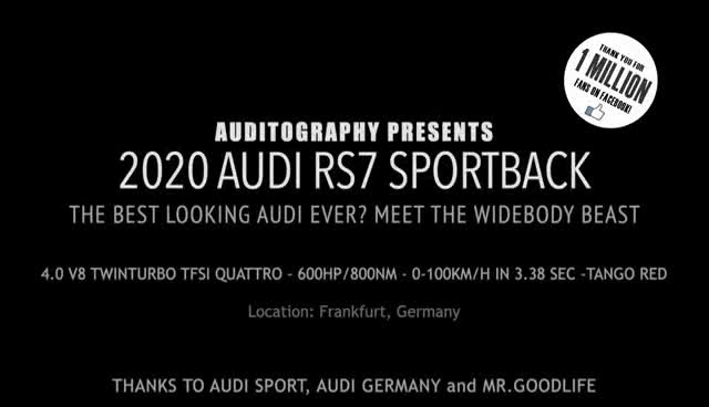 海外实车展示，2020款奥迪RS7