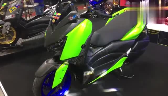 车展实拍雅马哈XMAX300,颜值真高！