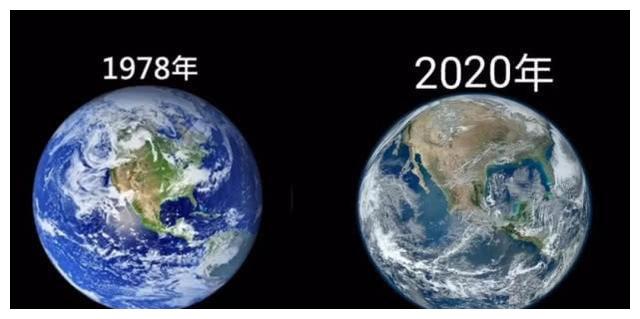 2020年卫星图显示,地球被污染后开始变灰色了